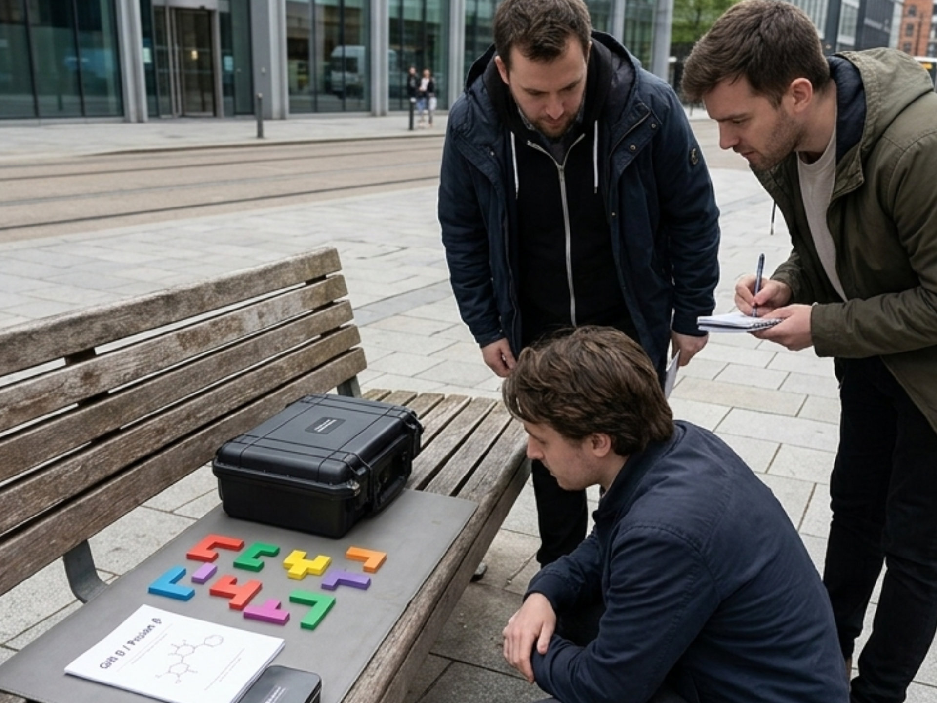 Escape the City: Spuren folgen während des Teamevents